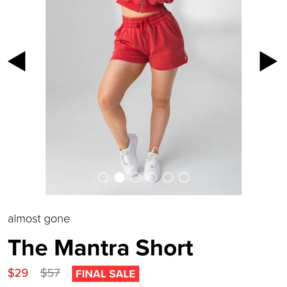 Vitality (used to be balanced, Athletica) mantra, short size large